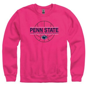 pink crew neck sweatshirt with Penn State Lady Lions Basketball